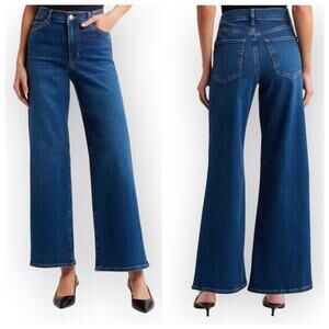 FRAME Le Slim Palazzo Jeans Size 32 High Rise Wide Leg Medium Wash